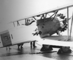 Charles Lindbergh in the cockpit of a F3B-1 carrier aircraft aboard USS Saratoga, 8 Feb 1929, photo 2 of 2