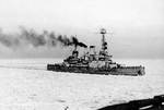 Battleship Schlesien in the western Baltic Sea, late Jan 1940