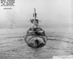 Stern view of USS Springer, off Mare Island Naval Shipyard, Vallejo, California, United States, 2 Dec 1944