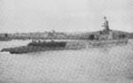 Starboard view of USS Sunfish off Mare Island Navy Yard, Vallejo, California, United States, 18 Jul 1945