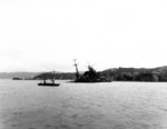 Tone sunken in shallow water, Kure, Japan, 8 Oct 1945