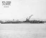 Submarine USS Trepang shortly after her launching, Mare Island Naval Shipyard, California, United States, 23 Mar 1944