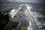 Submarine Tribune underway, Sep 1942; photo taken from atop the conning tower