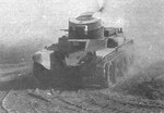 BT-2 machine gun tank in exercise, Soviet Union, circa early- or mid-1930s