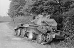 Destroyed British Cruiser Mk IV tank near Huppy and Saint-Maxent, France, on or shortly after 27 May 1940