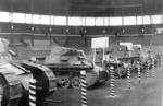 FT-17, Panzer I Ausf. A, T-26, and Vickers 6-ton Type B tanks, captured in China, on display at Hanshin Koshien Stadium in Nishinomiya, Japan, Feb 1939