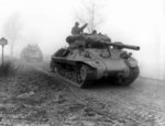 M36 Jackson tank destroyers of 703rd Tank Destroyer Battalion, US 82nd Airborne Division en route to attack a German position near Werbomont, Belgium, 20 Dec 1944