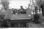 German troops loading the PaK 40 gun of a Marder I tank destroyer, southern France, 1942