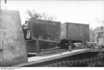 Close-up view of the rear section of a Marder II tank destroyer, Kharkov, Ukraine, early 1943, photo 1 of 2