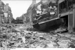 Wrecks of German Tiger I and Panzer IV tanks, Villers-Bocage, France, Jun 1944, photo 2 of 4