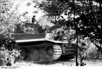 Tiger I heavy tank of the German 1st SS Division Leibstandarte SS Adolf Hitler in Northern France, spring 1944, photo 5 of 5