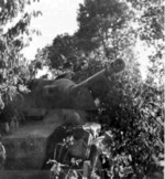 Camouflaged SdKfz 234/2 Puma (8-Rad) armored car, circa 1940s