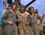 Crew of an American M4 Sherman medium tank posing outside the vehicle, Fort Knox, Kentucky, United States, Jun 1942, photo 1 of 2