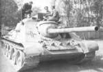 Captured SU-85 tank destroyer in German service, 1940s