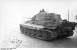 German Tiger II heavy tank in Budapest, Hungary, Oct 1944, photo 2 of 3