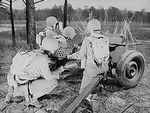 37 mm Gun M3 and crew at Fort Benning, Georgia, United States, Apr 1942