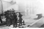 German paratroopers with an 8.8 cm FlaK anti-tank gun in a town in Southern Italy, 8 Nov 1943