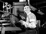 Female worker at the John Inglis and Company factory for Bren guns in Toronto, Canada, 1940s