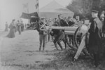 Tsar Nicholas II of Russia inspecting a 75mm field gun of th French Army, 1901