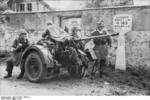 German FlaK 30 gun and its crew in Drocourt, Seine-et-Oise, France, Aug 1944, photo 1 of 2