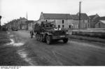 SdKfz 10/4 vehicle with a mounted 2 cm FlaK 30 anti-aircraft gun, France, May 1940, photo 1 of 3