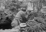 Finnish soldier near Vuosalmi, Finland, Jul 1944