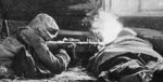 Finnish soldiers with Lahti-Saloranta M/26 light machine gun, Kuhmo, Finland, Feb 1940