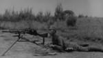 Chinese soldier with a Madsen machine gun, 1930s