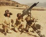 Chinese soldiers posing with a Type 24 machine gun in an anti-aircraft setup, China, circa 1940s, photo 1 of 2