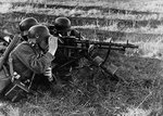 German MG34 machine gun crew, circa 1940s