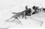 German paratrooper with MG42 machine gun, Rome, Italy, Sep 1943