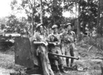 2 pounder gun of 4th Anti-Tank Regiment of Australian 8th Division and its crew near Muar, Malaya, 18 Jan 1942