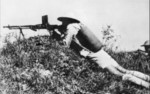 Chinese soldier with ZB vz. 26 light machine gun at Changsha, Hunan Province, China, Jan 1942