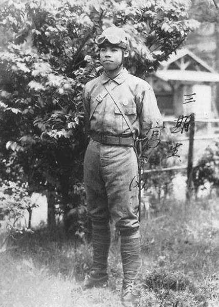 Portrait of a Japanese Army cadet tanker, circa 1940s