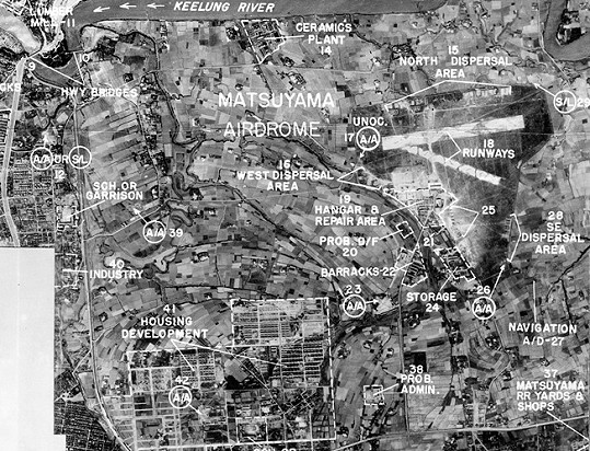 Aerial view of Taihoku (now Taipei), Taiwan, 2 Mar 1944, photo 1 of 2