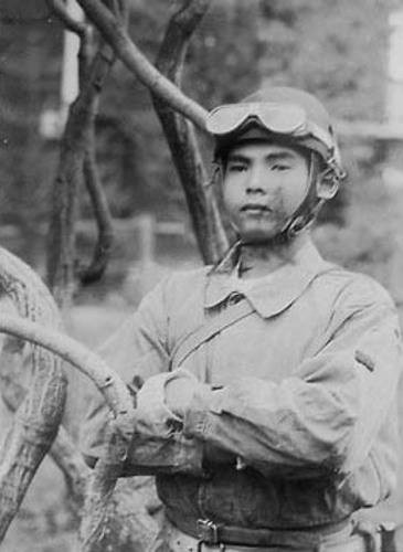 Portrait of a Japanese Army tanker, circa 1930s