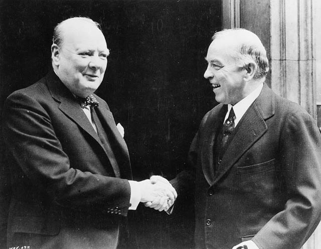 Winston Churchill and Mackenzie King at London, England, United Kingdom, 1941