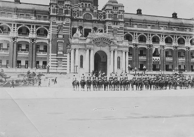 Crown Prince Hirohito visiting the Office of the Governor General, Taihoku (now Taipei), Taiwan, 17 Apr 1923