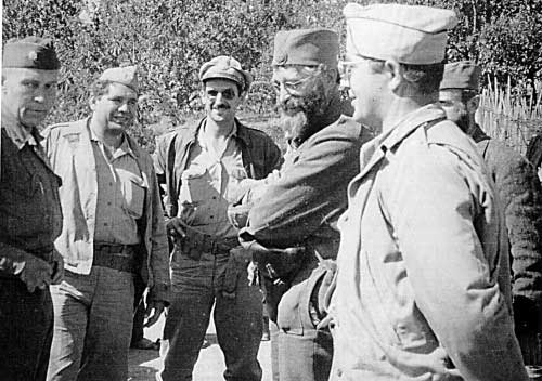 Mihailovic with American OSS officers, date unknown