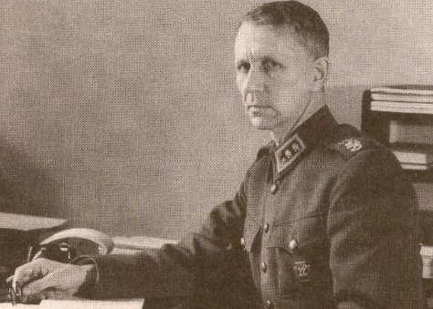 Finnish Army General Harald Öhquist at his desk, circa 1930s