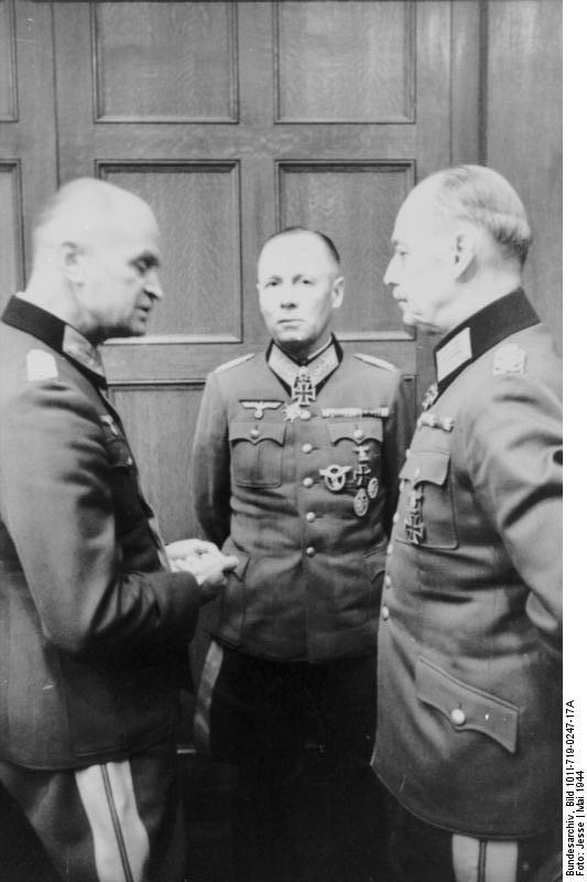 Blaskowitz, Rommel, and Rundstedt, in Paris, France, May 1944