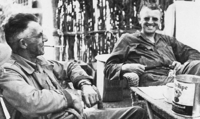 Joseph Stilwell and Frank Merrill in Burma, circa 1944