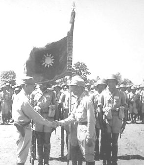 General Sun Li-jen inspecting the Chinese New 38th Division, 1940s