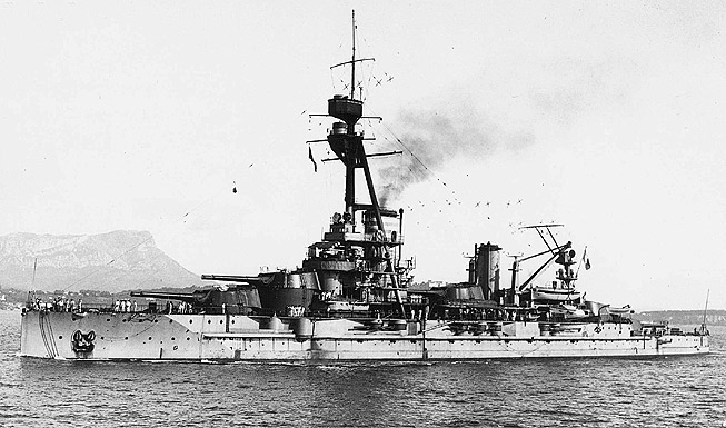 Battleship Bretagne at Toulon, France, 1919