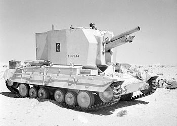 Valentine Bishop self-propelled gun in the Western Desert, Egypt, 25 Sep 1942, photo 1 of 3