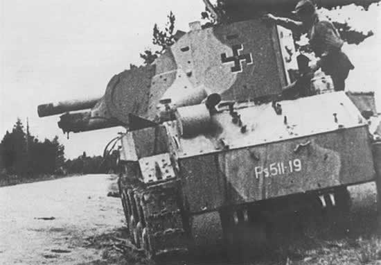 Damaged Finnish BT-42 self-propelled gun, Finland, 1944