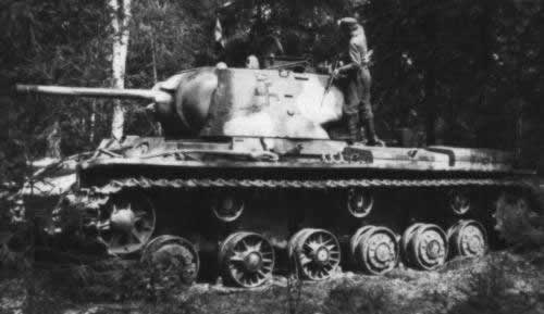 Soviet-built KV-1 tank in Finnish service, circa 1940s