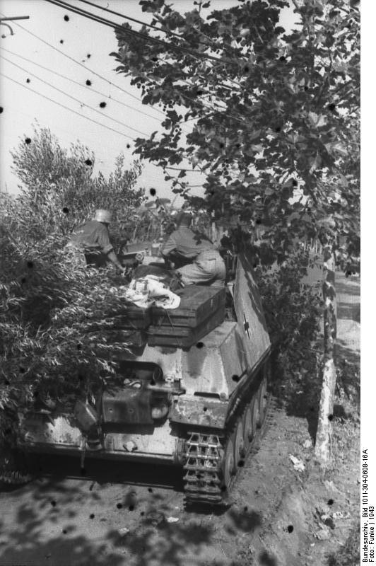 German Marder II tank destroyer in Italy, 1943