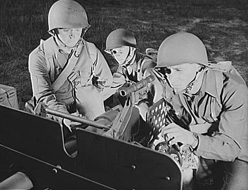 37 mm Gun M3 and crew, Fort Benning, Georgia, United States, Apr 1942